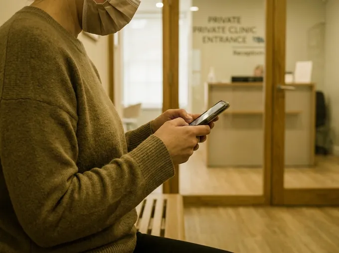 Paciente enviando mensagem para clínica pelo WhatsApp